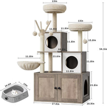 Load image into Gallery viewer, Cat Tree Furniture for Indoor Cats, Modern Design