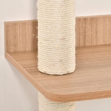Load image into Gallery viewer, Wall Mounted Wooden Cat Tree for Indoor Cats