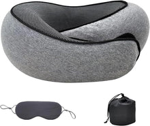 Load image into Gallery viewer, Memory Foam Neck Pillow with O Shape Wrap Design and Adjustable Fastener for Travel