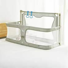 Load image into Gallery viewer, Portable Foldable Baby Crib with Safety Rails and Breathable Mesh Bedside Sleeper