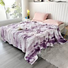 Load image into Gallery viewer, Tie-Dye Ultra Soft Faux Rabbit Fur Throw Blanket