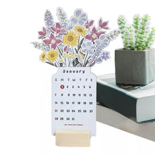 Load image into Gallery viewer, 2025 Bloomy Flowers Desk Calendar Decorative & Functional Planner