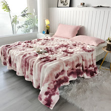 Load image into Gallery viewer, Tie-Dye Ultra Soft Faux Rabbit Fur Throw Blanket