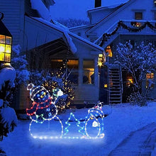Load image into Gallery viewer, Animated Snow Globe Lamp, Playful Lighted Snowman and Penguin Scene