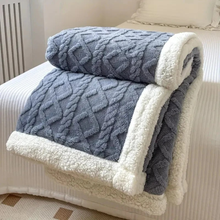 Load image into Gallery viewer, Snuggle Sherpa Blanket Reversible Brushed Fleece Throw