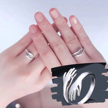 Load image into Gallery viewer, Adjustable Silver Hug Ring