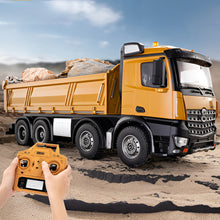 Load image into Gallery viewer, Metal Remote Control Dump Truck 1/14 Scale 15 Channel Construction Vehicle Toy