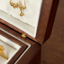 Load image into Gallery viewer, Walnut Jewelry Box Two-Layer Velvet Lined Organizer