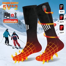 Load image into Gallery viewer, Rechargeable USB Heated Socks with Electric Thermal Warming for Cold Weather