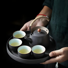Load image into Gallery viewer, Elegant Ceramic Kung Fu Tea Set with Tray, Teapot and Cups