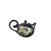 Load image into Gallery viewer, Handcrafted Silver Black Relief Ceramic Tea Cup