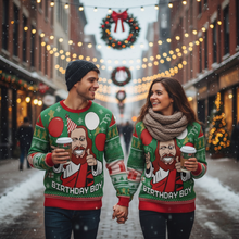 Load image into Gallery viewer, Funny Santa Claus Ugly Christmas Sweater Crewneck Sweatshirt for Men and Women