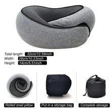 Load image into Gallery viewer, Memory Foam Neck Pillow with O Shape Wrap Design and Adjustable Fastener for Travel