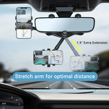 Load image into Gallery viewer, Rotatable and Retractable Car Phone Holder - 360 Degree Rear View Mirror Phone Holder