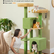 Load image into Gallery viewer, Cat Tree Green and Pink Floral