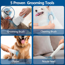Load image into Gallery viewer, Pet Grooming Vacuum Kit - 5-in-1 Low Noise Pet Hair Remover with 80 oz. Dust Cup