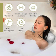 Load image into Gallery viewer, Waterproof Massaging Bath Pillow with Adjustable Suction