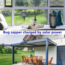 Load image into Gallery viewer, Solar Bug Zapper 2-in-1 Mosquito Killer Lamp – 4500V Indoor & Outdoor Fly Trap