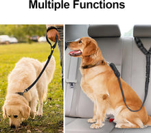 Load image into Gallery viewer, Adjustable Reflective 2-in-1 Dog Car Seatbelt Tether with Headrest Restraint