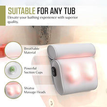 Load image into Gallery viewer, Waterproof Massaging Bath Pillow with Adjustable Suction