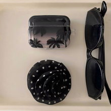 Load image into Gallery viewer, Black Coconut Tree Shockproof Wireless Charging Case for AirPods
