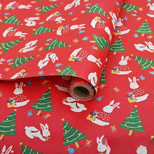 Load image into Gallery viewer, Christmas Kraft Wrapping Paper Roll, 16.4ft x 19.7in Holiday Gift Packaging Paper for Festive DIY Decorations