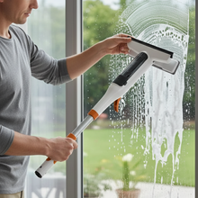 Load image into Gallery viewer, Double Sided Window Cleaning Tool with Spray Scrubber and Ergonomic Handle