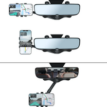 Load image into Gallery viewer, Rotatable and Retractable Car Phone Holder - 360 Degree Rear View Mirror Phone Holder