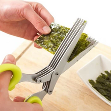 Load image into Gallery viewer, 5 Blade Kitchen Salad Scissors