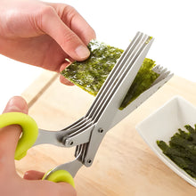 Load image into Gallery viewer, 5 Blade Kitchen Salad Scissors