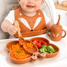 Load image into Gallery viewer, Baby Meal Set with Butterfly Plate and Easy-Grip Utensils
