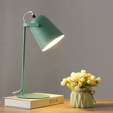 Load image into Gallery viewer, Nordic Macaron Color Creative Iron Bucket Design Light Table Lamp