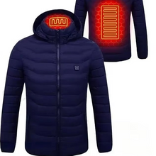 Load image into Gallery viewer, Men's Heated Winter Jacket with USB Electric Warming and Thick Padded Insulation