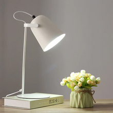 Load image into Gallery viewer, Nordic Macaron Color Creative Iron Bucket Design Light Table Lamp
