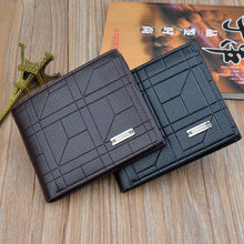 Load image into Gallery viewer, Men's Plaid Wallet, Large Capacity Fashion Design
