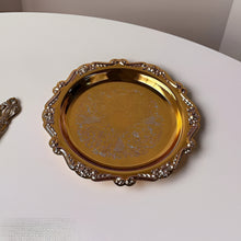 Load image into Gallery viewer, Retro Luxury Silver Plated Dessert Tray and Decorative Plate for Cakes, Fruits, Snacks, and Jewelry