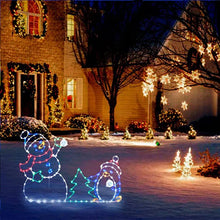 Load image into Gallery viewer, Animated Snow Globe Lamp, Playful Lighted Snowman and Penguin Scene