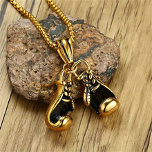 Load image into Gallery viewer, Fitness Boxing Gloves Metal Necklace