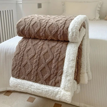 Load image into Gallery viewer, Snuggle Sherpa Blanket Reversible Brushed Fleece Throw