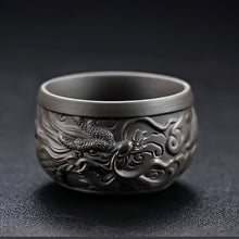 Load image into Gallery viewer, Purple Clay Dragon Relief Handmade Teapot for Traditional Tea Ceremony