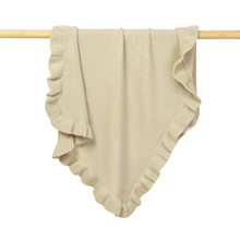 Load image into Gallery viewer, Ruffle Baby Blanket Embroidered Soft Knitted Newborn Blanket