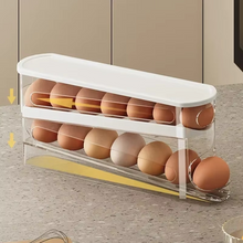 Load image into Gallery viewer, Automatic Rolling Egg Organizer for Refrigerator, Two-Tier Egg Storage Container