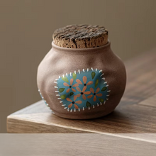 Load image into Gallery viewer, Hand Painted Wisteria Ceramic Tea Caddy