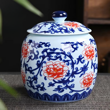 Load image into Gallery viewer, Blue And White Porcelain Tea Storage Jar