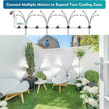 Load image into Gallery viewer, Standing misting system, adjustable height outdoor patio mister for cooling decks, porches, and backyards