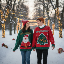 Load image into Gallery viewer, Cozy Christmas Couple Sweater – Soft Knit Pullover for Men and Women