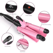 Load image into Gallery viewer, Ceramic Triple Barrel Wave Styler for Perfect Curls