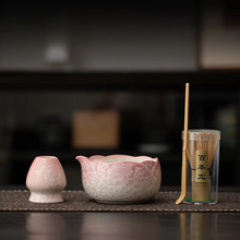 Load image into Gallery viewer, Premium Ceramic Matcha Whisk Set with Crystal Ice Flower Design