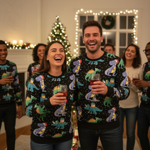 Load image into Gallery viewer, Christmas Tree Pendant 3D Print Holiday Sweatshirt