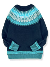Load image into Gallery viewer, Womens Chunky Jacquard Round Neck Sweater with a Nature Inspired Pattern in Eight Colors